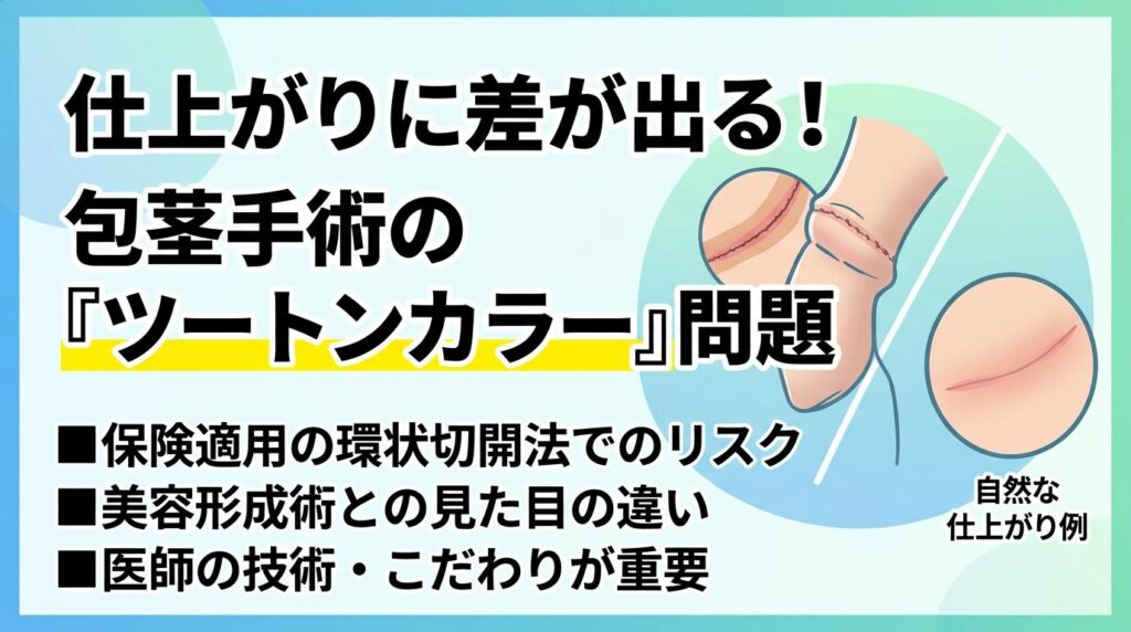 仕上がりに差が出る理由―包茎手術のツートンカラー問題とは
