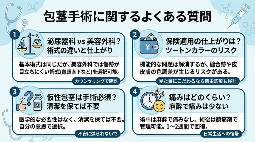包茎手術に関するよくある質問