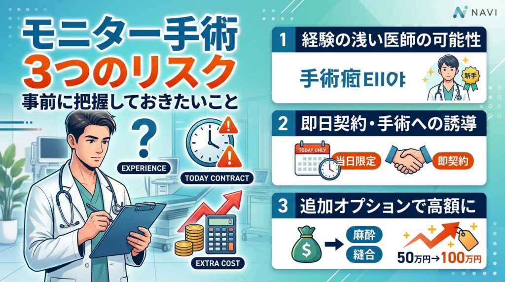 モニター包茎手術に潜む3つのリスク