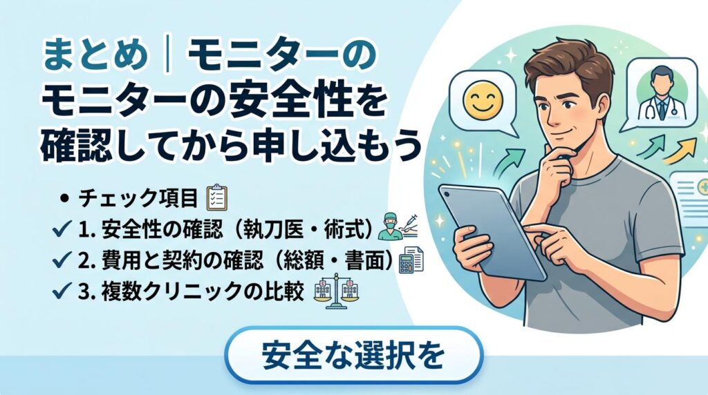 まとめ｜モニターの安全性を確認してから申し込もう