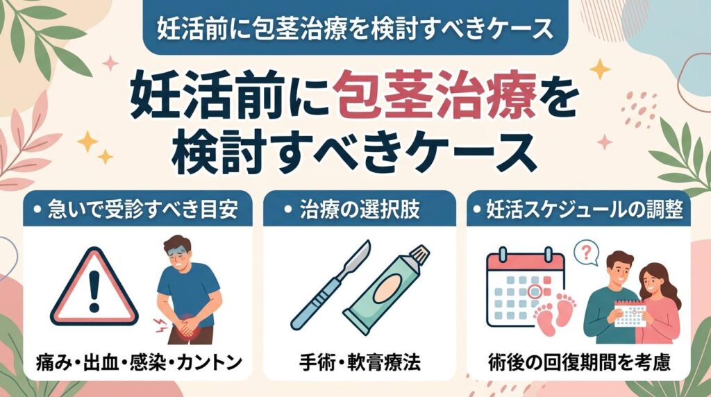 妊活前に包茎治療を検討すべきケース