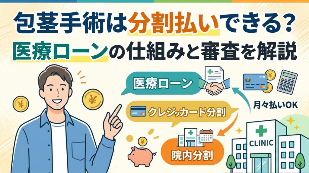 包茎手術は分割払いできる？医療ローンの仕組みと審査を解説