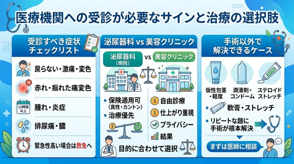 医療機関への受診が必要なサインと治療の選択肢