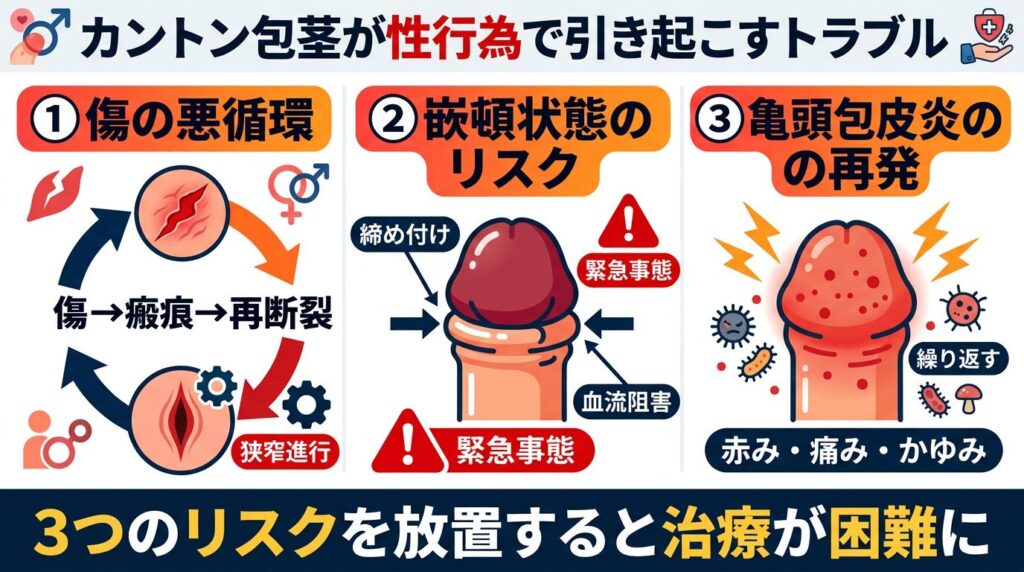 カントン包茎が性行為で引き起こすトラブル