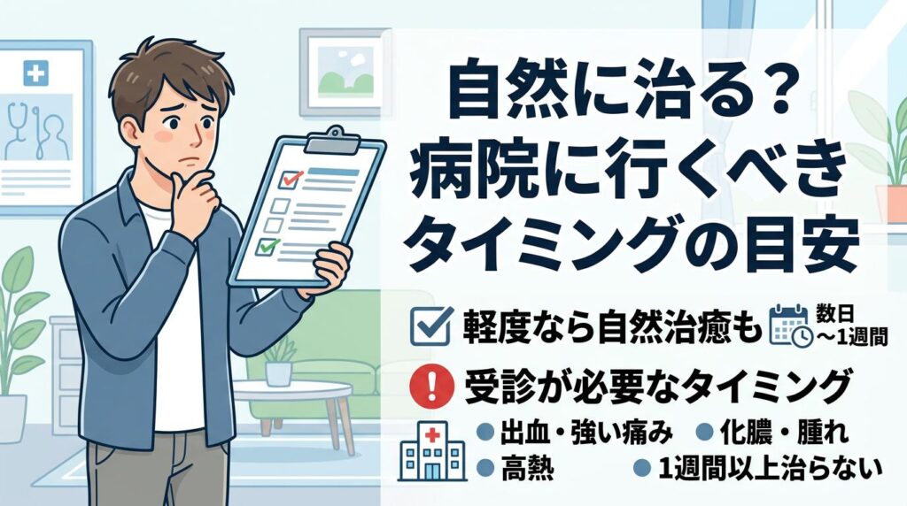自然に治る?病院に行くべきタイミングの目安