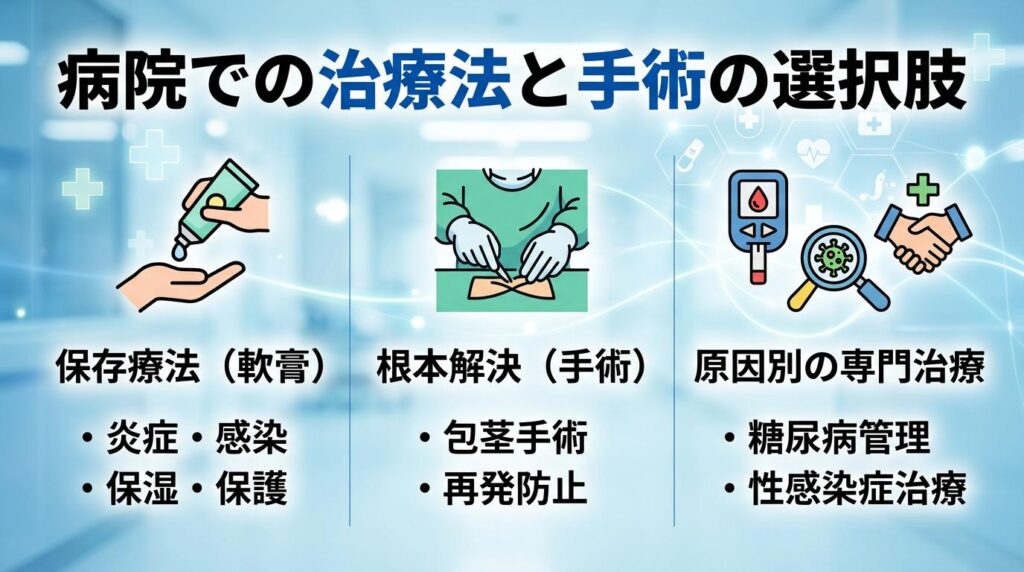 病院での治療法と手術の選択肢