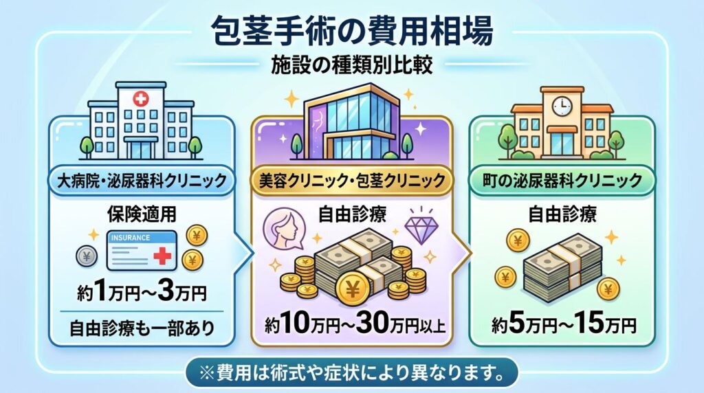 包茎手術の費用相場｜施設の種類別に徹底解説