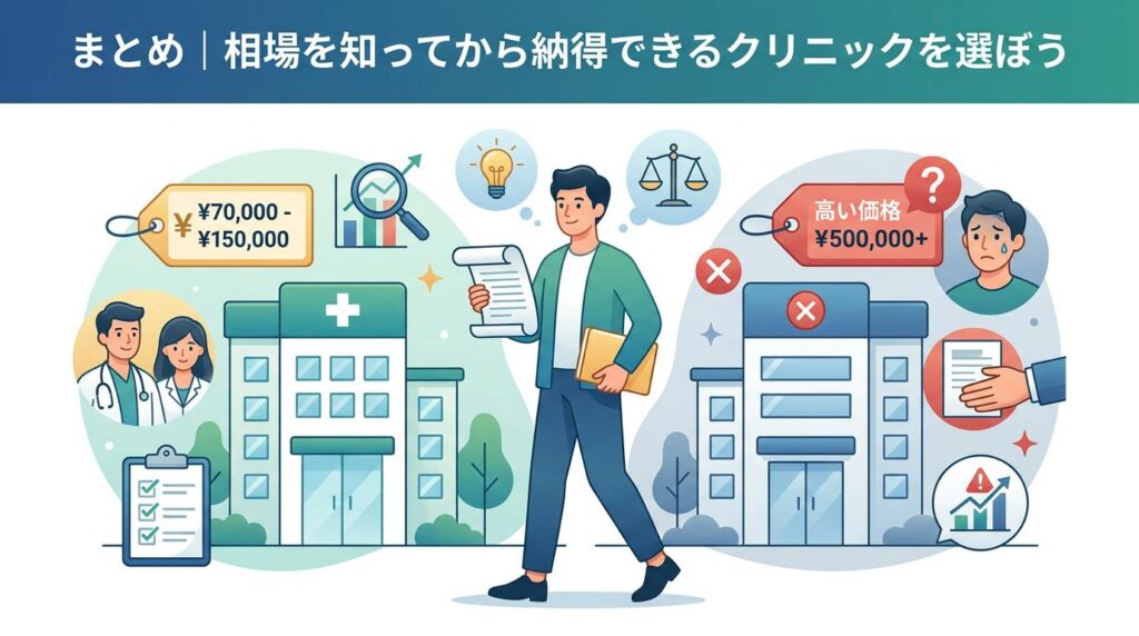 まとめ｜相場を知ってから納得できるクリニックを選ぼう