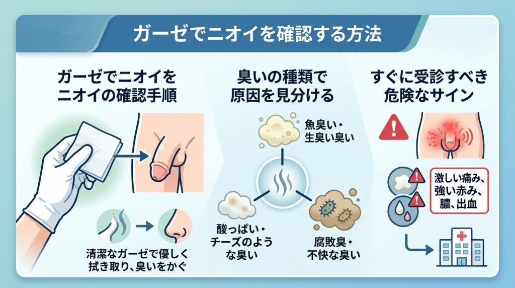 包茎の臭いをセルフチェックする方法