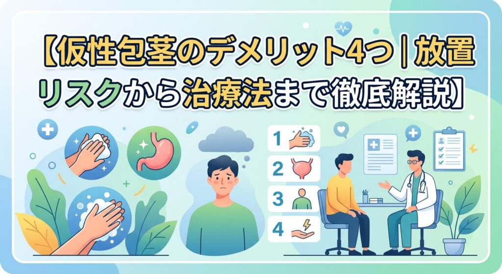 仮性包茎のデメリット4つ｜放置リスクから治療法まで徹底解説