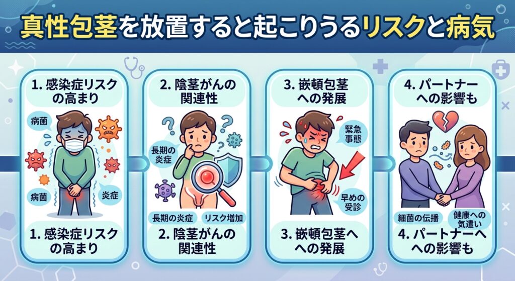 真性包茎を放置すると起こりうる病気