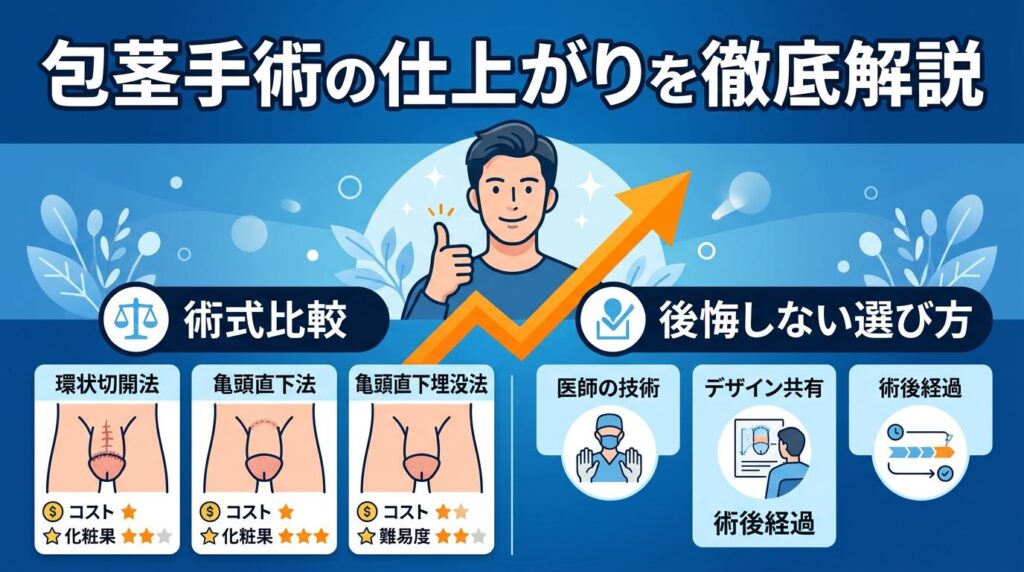 包茎手術の仕上がりを徹底解説｜術式比較と後悔しない選び方