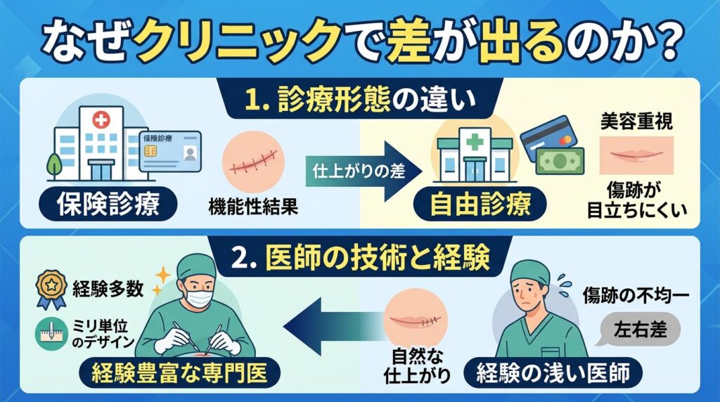 包茎手術の仕上がりはなぜクリニックによって差が出るのか