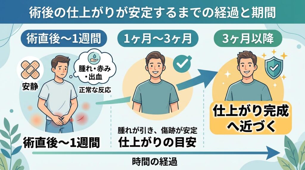 術後の仕上がりが安定するまでの経過と期間
