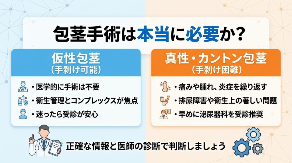 包茎手術は本当に必要か？受けるべき人・受けなくていい人の違い