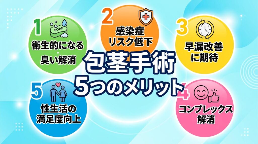 包茎手術で得られる5つのメリット