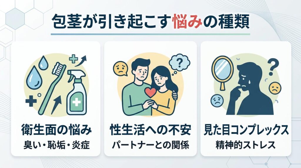 包茎が引き起こす悩みの種類と日常生活への影響