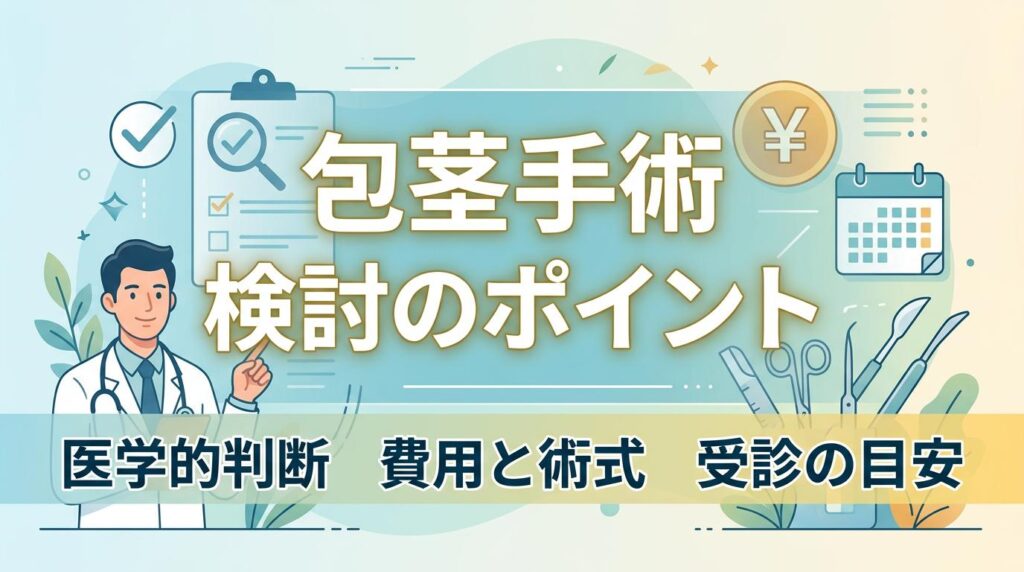 包茎手術を検討すべきケースと受診の判断基準
