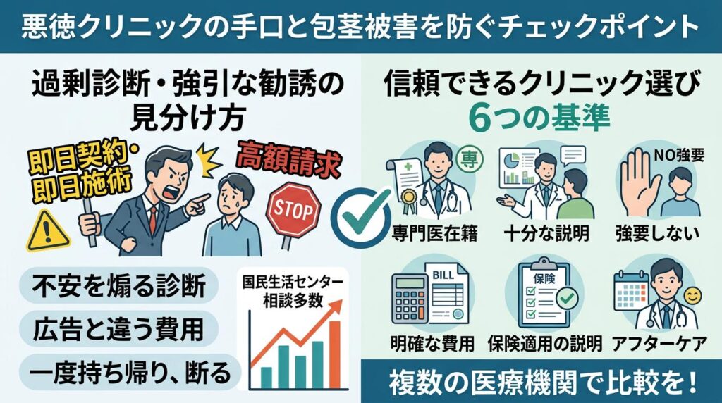悪徳クリニックの手口と包茎被害を防ぐチェックポイント