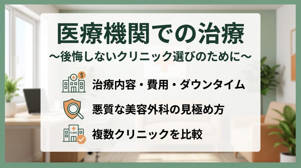 医療機関での治療を選択肢として知っておく