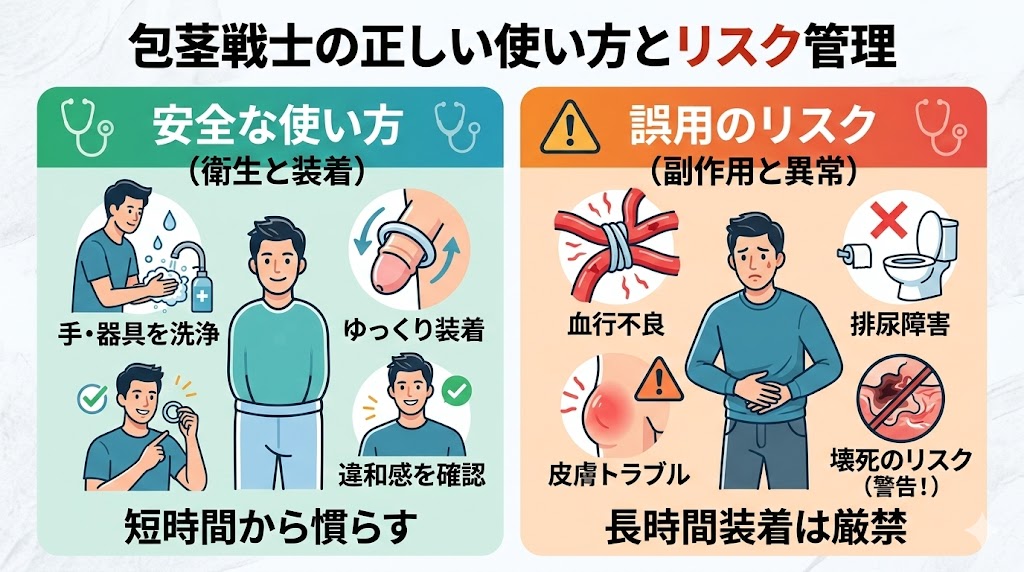 包茎戦士の正しい使い方とリスク管理