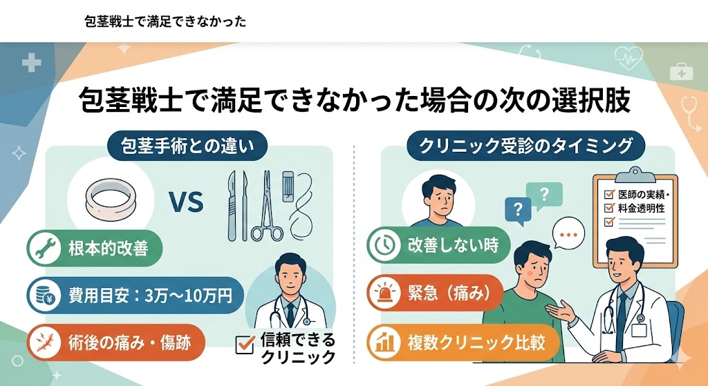 包茎戦士で満足できなかった場合の次の選択肢