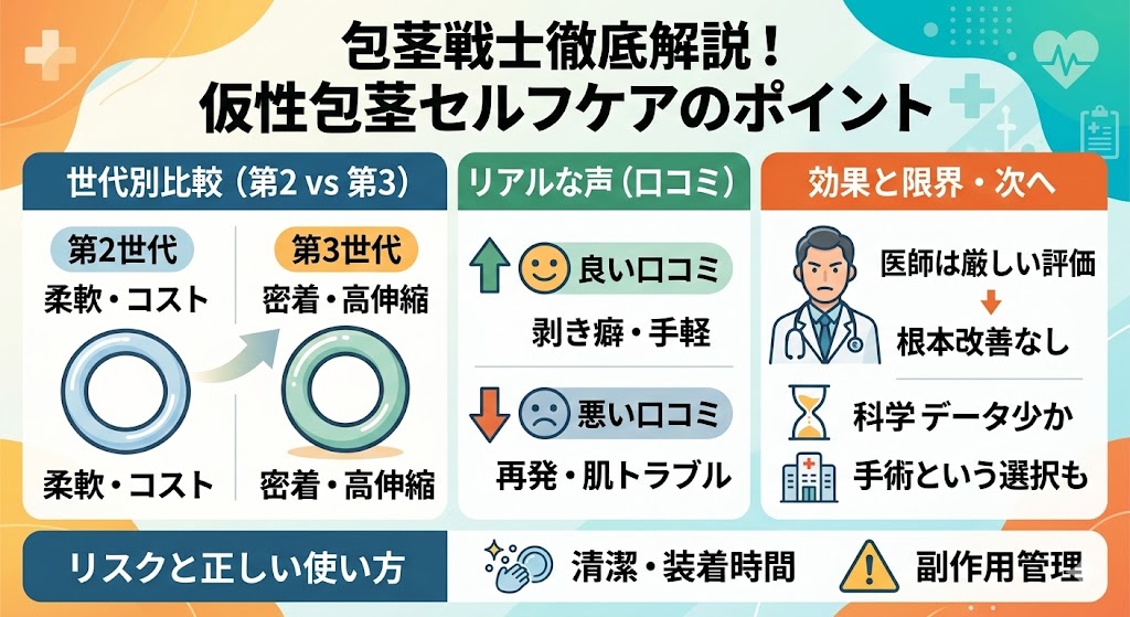 包茎戦士の効果と口コミ｜世代別の違いも解説