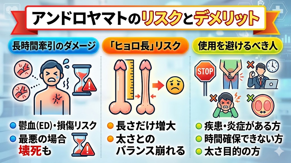 アンドロヤマトのリスクとデメリット