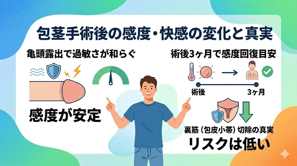 包茎手術後に快感・感度はどう変わるか