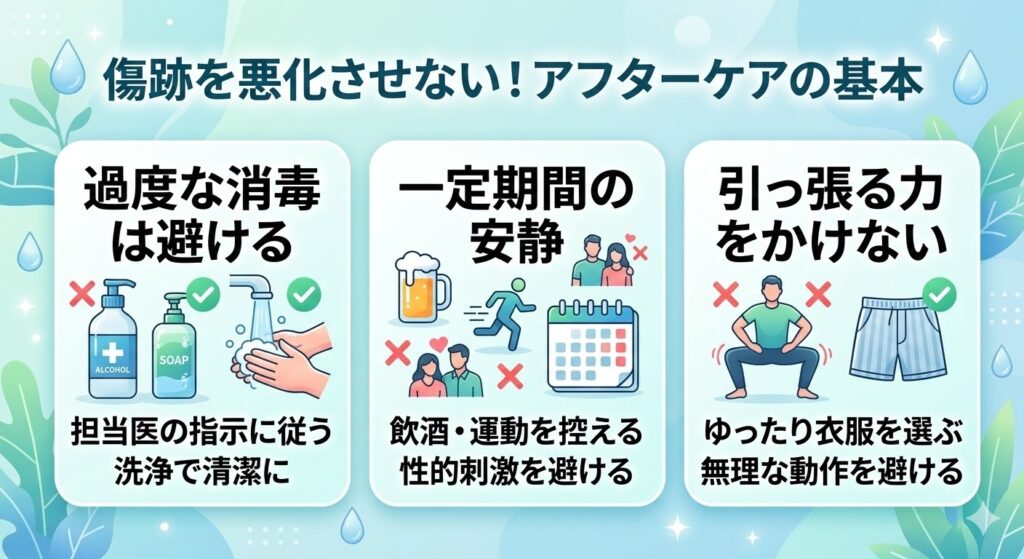 傷跡を悪化させないアフターケアの基本