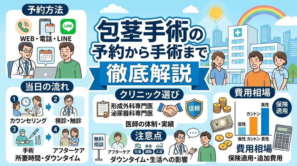 包茎手術の予約から手術まで｜流れ・費用・注意点を徹底解説
