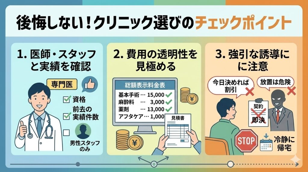 後悔しないクリニック選びと予約前のチェックポイント