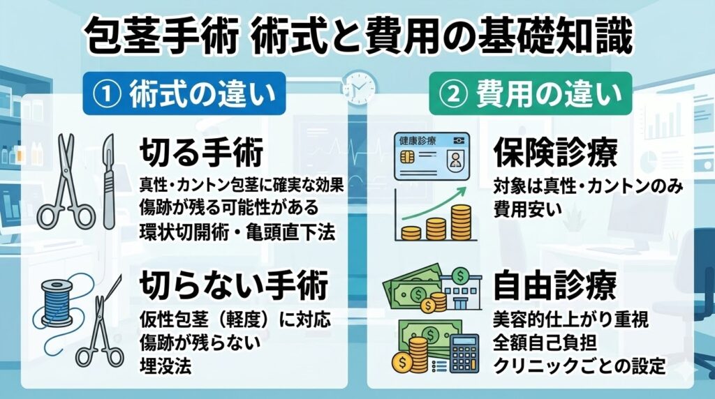 包茎手術の術式と費用の基礎知識