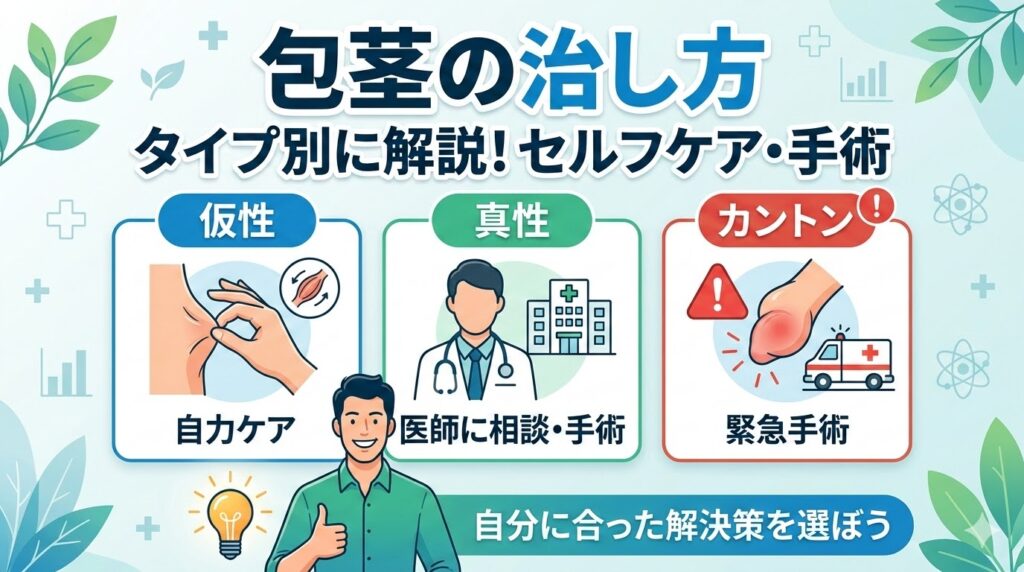 包茎の治し方｜タイプ別に自力ケア・手術の選び方を解説