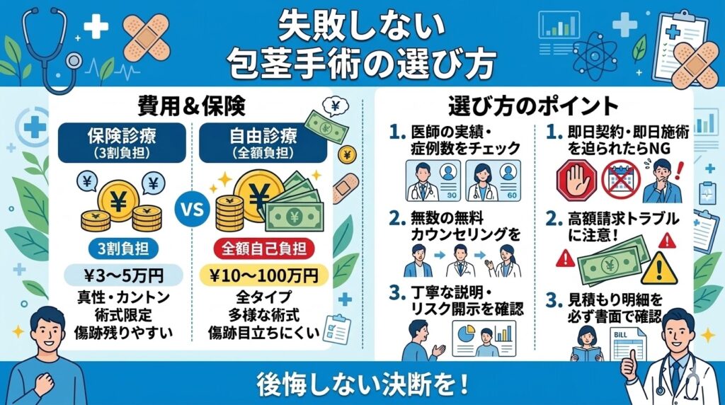 包茎手術の費用・ダウンタイムと失敗しないクリニック選び