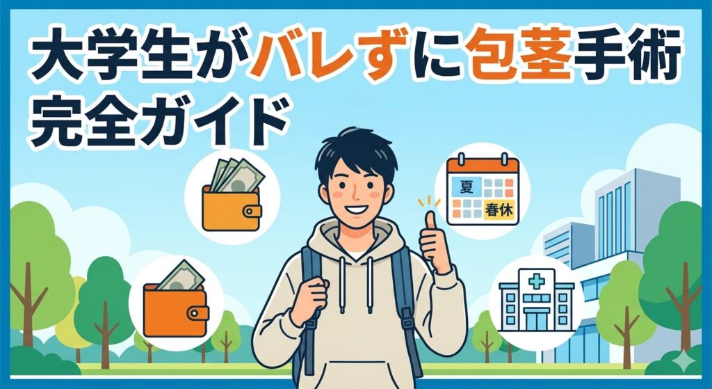 包茎手術を大学生がバレずに受ける方法｜費用・タイミング・注意点