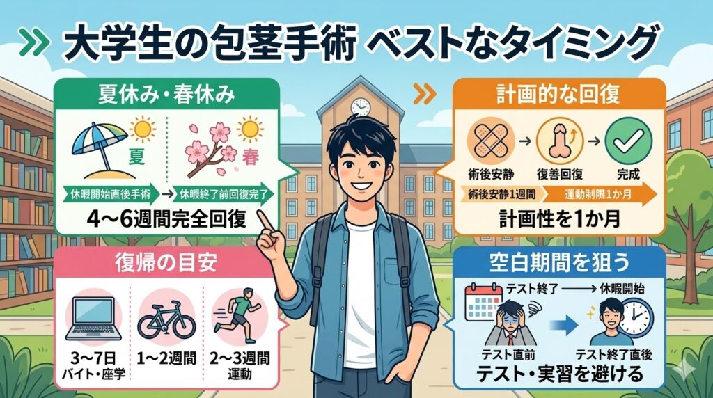 大学生が手術を受けるベストなタイミング