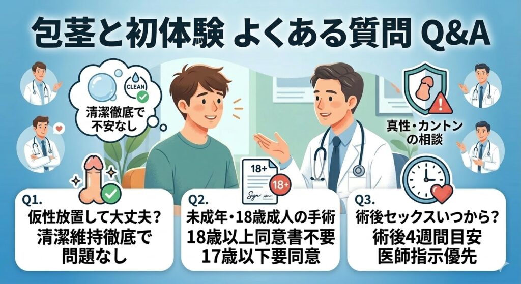 包茎と初体験に関するよくある質問