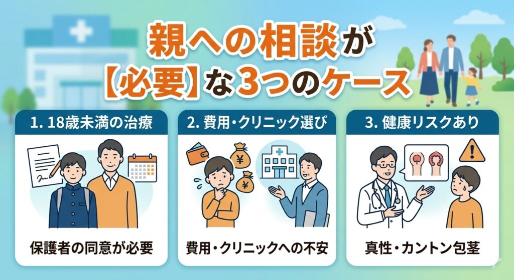 包茎の親相談が特に必要な3つのケース