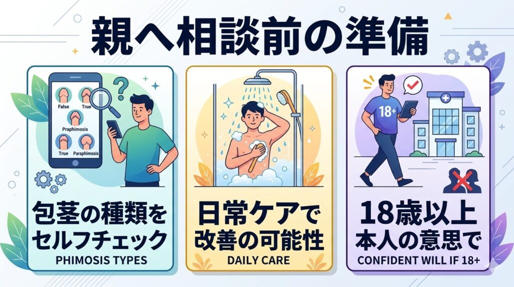 親に包茎を相談する前に自分でできること