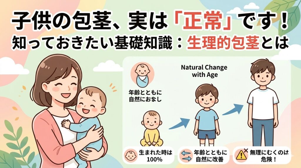 子供の包茎は「生理的包茎」が正常｜まず知っておきたい基礎知識