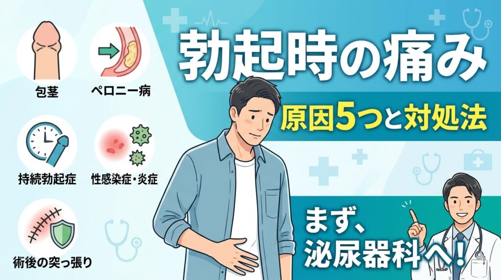 勃起すると痛い5つの原因と対処法｜受診すべき診療科も解説