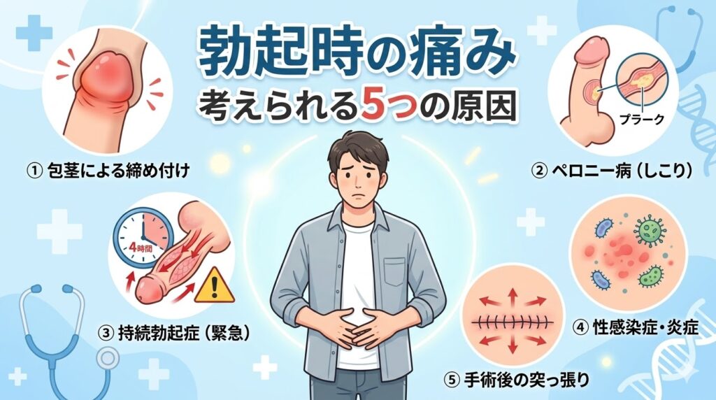 勃起すると痛い5つの原因