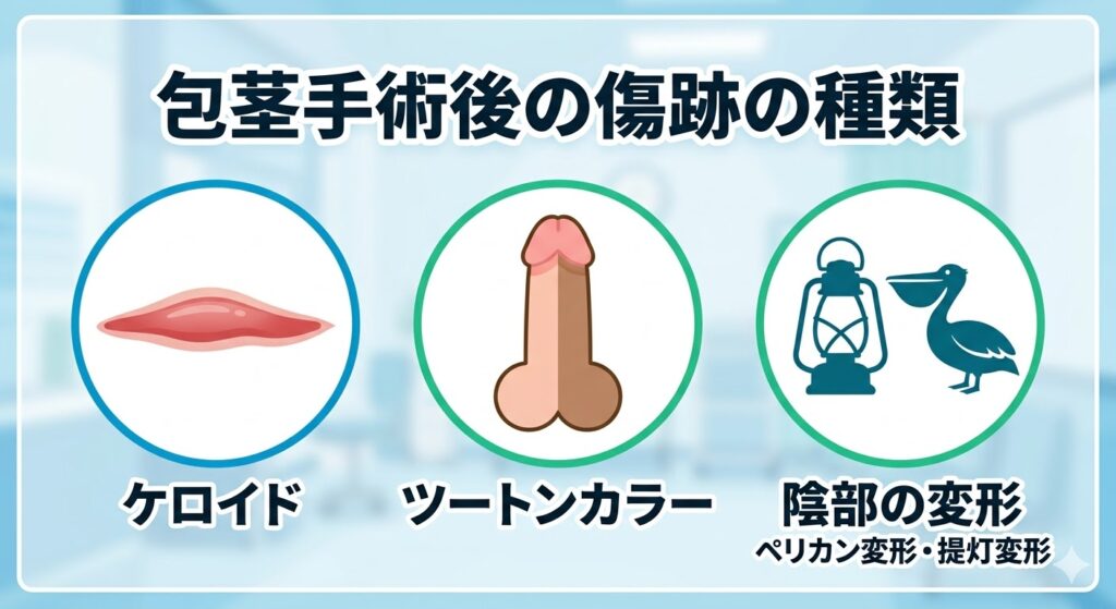 包茎手術後に残る傷跡の種類