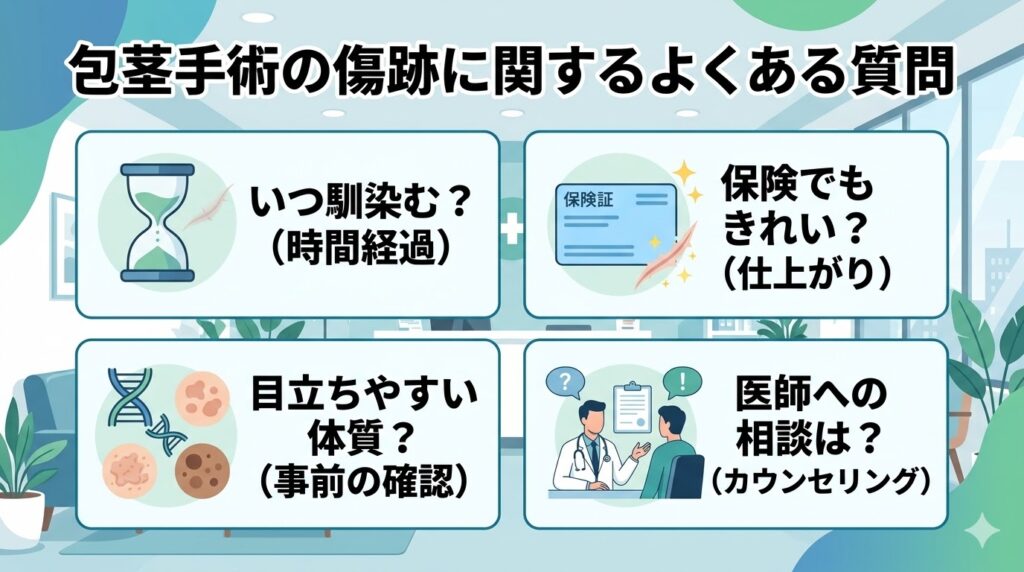 包茎手術の傷跡に関するよくある質問