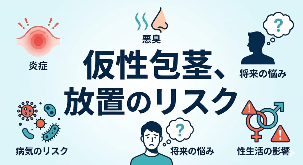 仮性包茎を放置すると起こりうるリスク