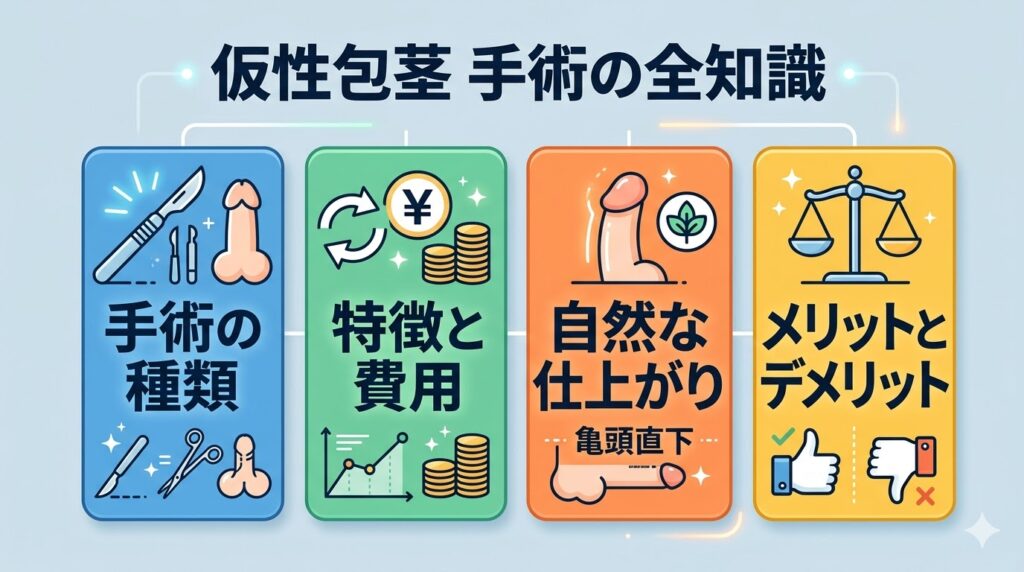 仮性包茎を改善する治療法と手術の種類