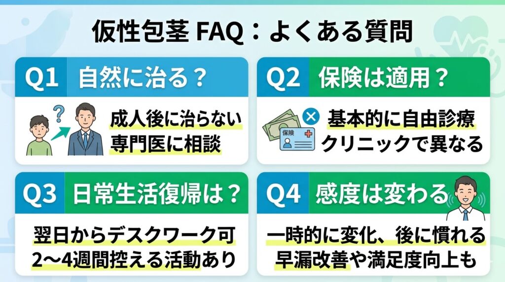 仮性包茎のデメリットに関するよくある質問