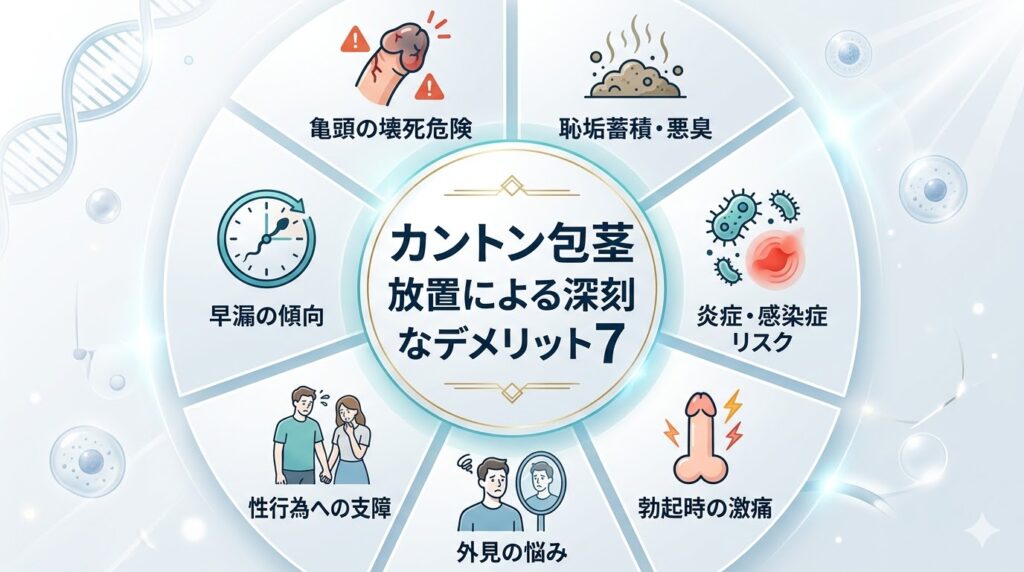 カントン包茎を放置するデメリット7選