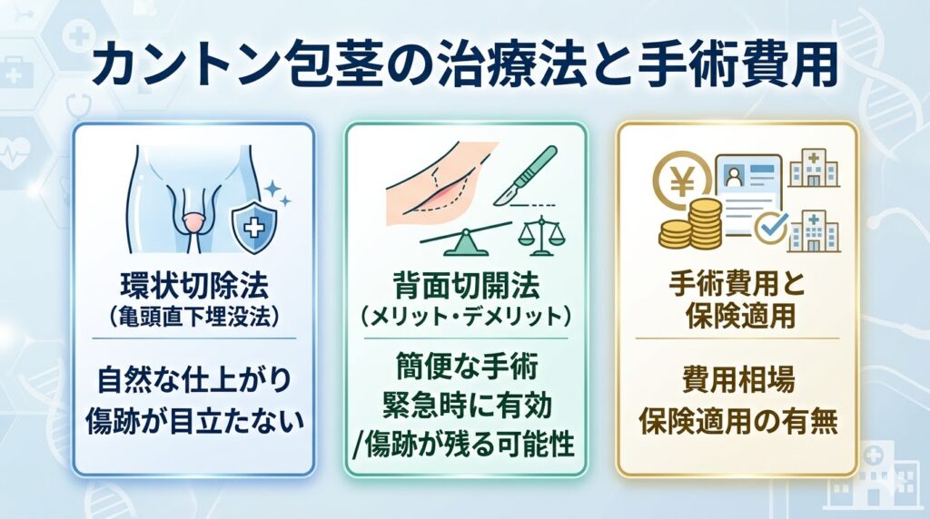 カントン包茎の治療法と手術費用